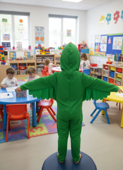 Green parrot costume