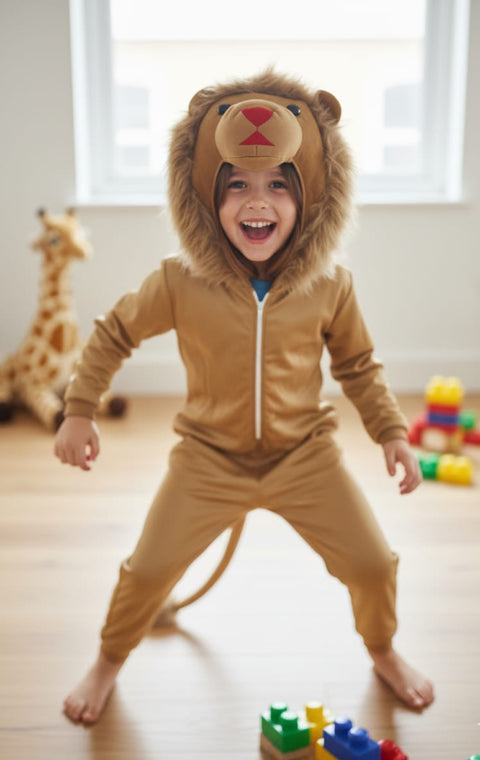 Kids Lion Costume – King of Jungle Animal Fancy Dress Outfit