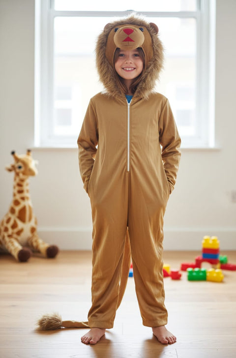 Kids Lion Costume – King of Jungle Animal Fancy Dress Outfit