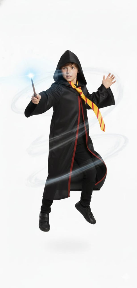 Harry Potter Costume For Kids in Pakistan with Tie & Light Stick – Wizard Fancy Dress | Zat Costume