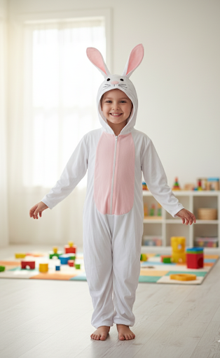 Kids Rabbit Costume – Cute Bunny Animal Fancy Dress Outfit
