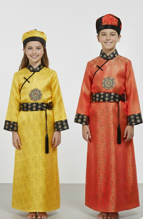 Chinese Boy & girl Costume for Kids – Traditional Chinese Fancy Dress for School Events & Cultural Day in Pakistan | ZAT Costume
