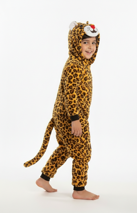 Leopard Animal Costume for Kids – Cute Plush Jumpsuit Fancy Dress for School Play in Pakistan | ZAT Costume