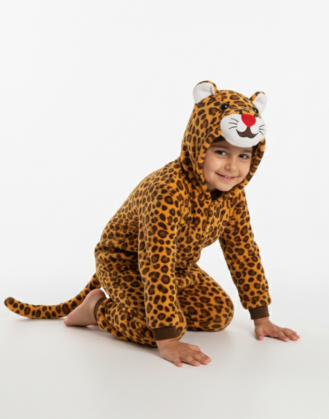 Leopard Animal Costume for Kids – Cute Plush Jumpsuit Fancy Dress for School Play in Pakistan | ZAT Costume