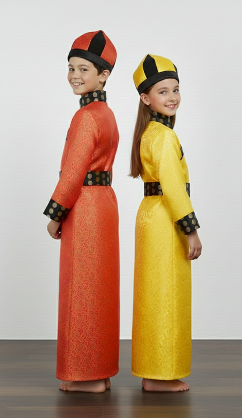 Chinese Boy & girl Costume for Kids – Traditional Chinese Fancy Dress for School Events & Cultural Day in Pakistan | ZAT Costume