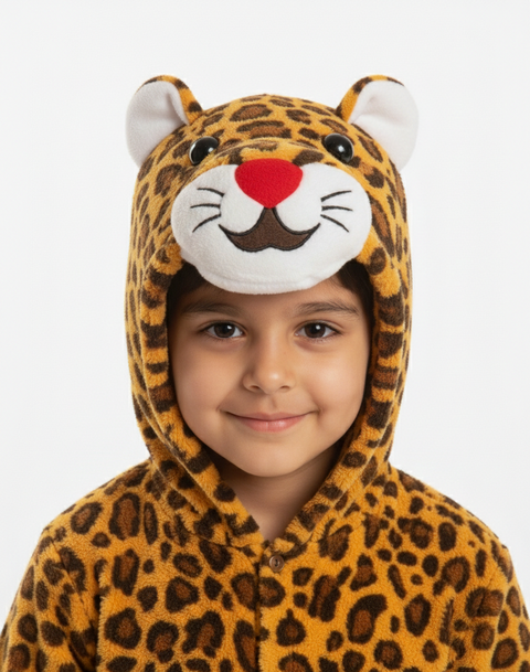 Leopard Animal Costume for Kids – Cute Plush Jumpsuit Fancy Dress for School Play in Pakistan | ZAT Costume