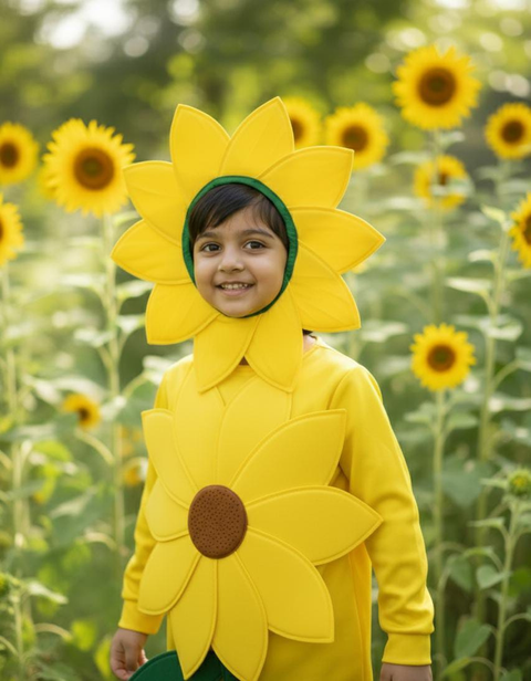 Kids Sunflower Costume – Cute Flower Fancy Dress Outfit