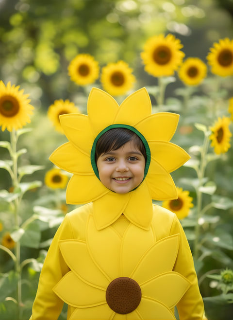 Kids Sunflower Costume – Cute Flower Fancy Dress Outfit